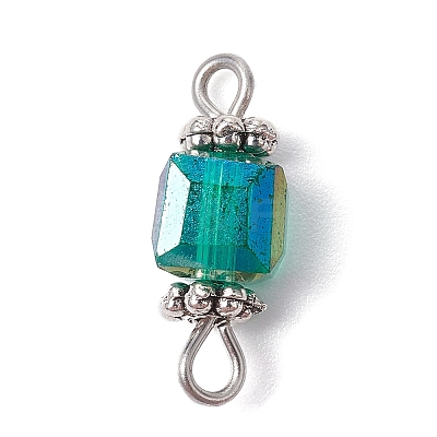 Glass Connector Charms PALLOY-JF02364-02-1