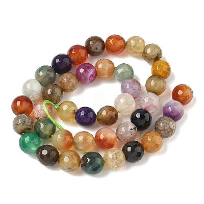 Natural Agate Beads Strands G-M437-C01-01T-1
