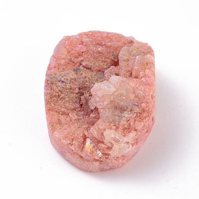 Electroplated Natural Dyed Quartz Beads G-I251-06-1