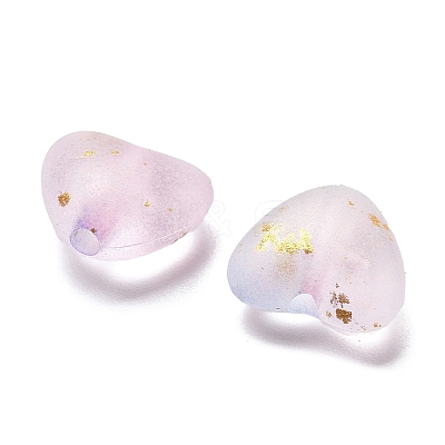 Frosted Transparent Acrylic Beads OACR-F013-05-1