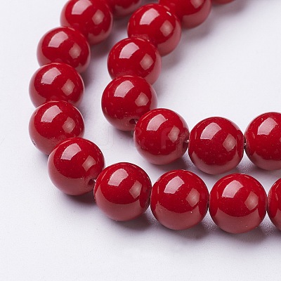 Natural Mashan Jade Round Beads Strands G-D263-10mm-XS31-1
