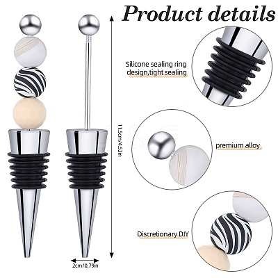 18Pcs Beadable Wine Stoppers FIND-SZ0003-57-1