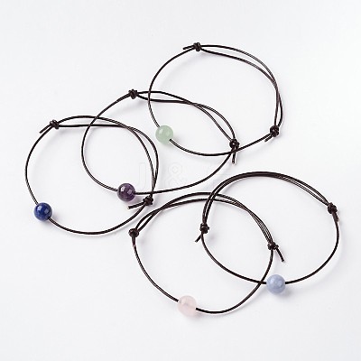 Adjustable Cowhide Leather Cord Bracelets BJEW-JB01944-1