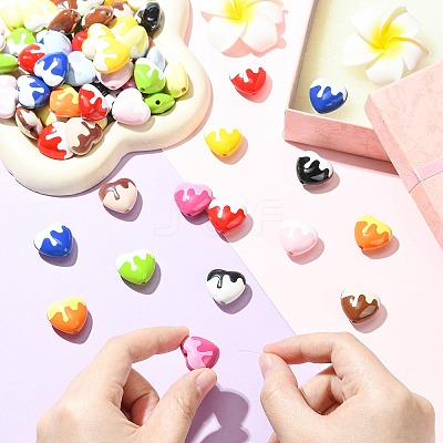 Baking Paint Opaque Acrylic Beads OACR-CJZ0001-01-1