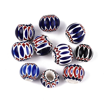 Handmade Millefiori Glass Rondelle Beads LA-N002-21A-1