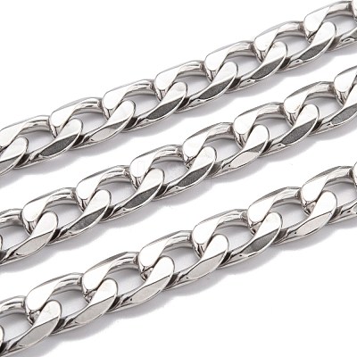 Tarnish Resistant 304 Stainless Steel Cuban Link Chain STAS-B019-01P-1