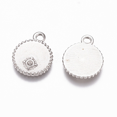 Tarnish Resistant 304 Stainless Steel Pendant Rhinestone Settings STAS-G218-15P-1
