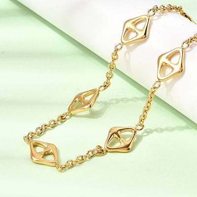 304 Stainless Steel Link Chain Necklaces for Women NJEW-G197-01G-01-1