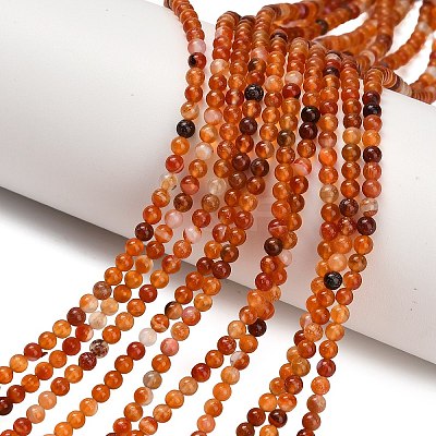 Natural Agate Beads Strands G-Z116-A06-3mm-1