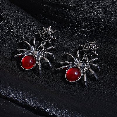 Alloy Rhinestone Stud Earrings WG15A7C-01-1
