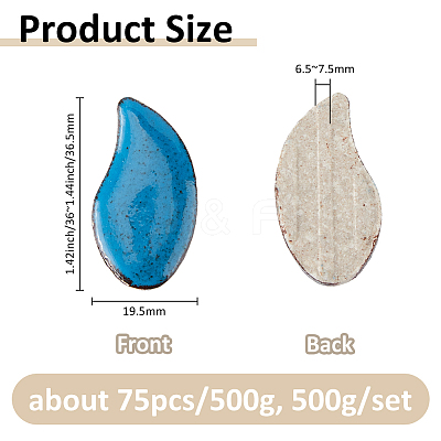 500G Handmade Porcelain Cabochons PORC-FH0001-15-1