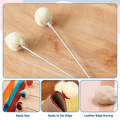 Wool Daubers Ball Brush Leather Dye Tool TOOL-WH20005-15B-1