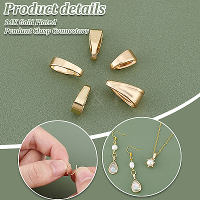 100Pcs 5 Styles Brass Snap on Bails FIND-PH0023-48-1