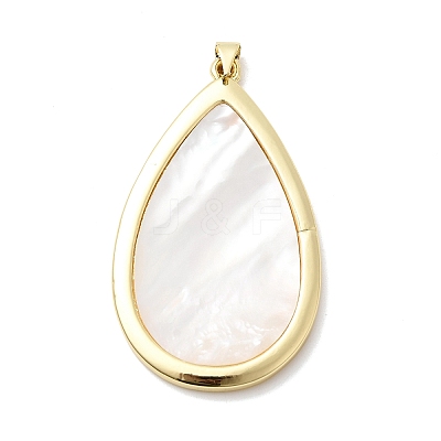 Natural Shell Pendants KK-H529-60B-G-1