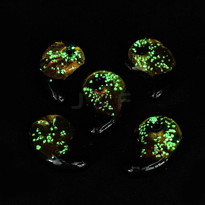 Luminous Handmade Silver Foil Lampwork Beads LAMP-F022-05E-1