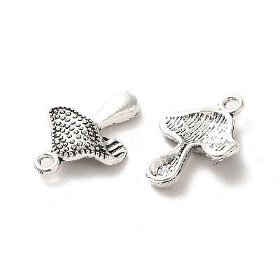 Tibetan Style Zinc Alloy Mushroom Pendants TIBEP-R334-289AS-RS-1