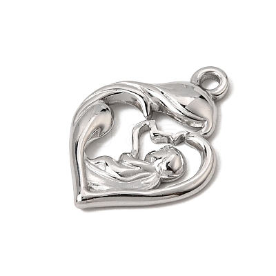 Mother's Day 304 Stainless Steel Pendants SA-CBA9B1E-12P-1