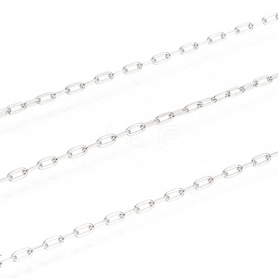 Tarnish Resistant 304 Stainless Steel Paperclip Chains CHS-F010-01A-P-1