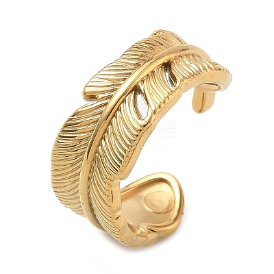 304 Stainless Steel Cuff Open Rings for Women RJEW-L341-03B-G-1