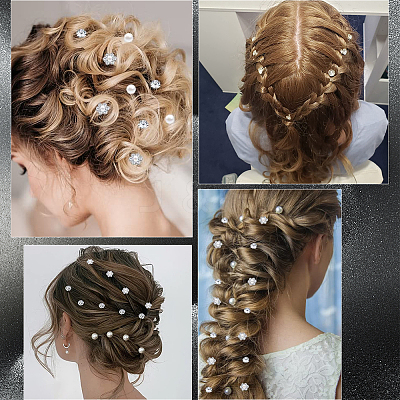 40Pcs 2 Styles Spiral Hair Pin Coil Iron Hair Accessories OHAR-SP0001-10A-1