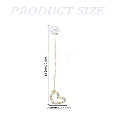 1 Pair Zinc Alloy Rhinestones Ear Thread EJEW-LP0007-040-1