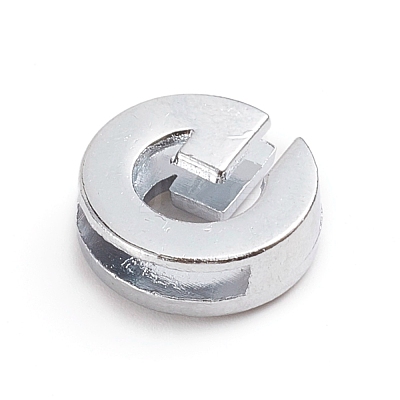 Alloy Slide Charms ALRI-WH0005-09G-P-1