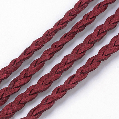 Braided Faux Suede Cord LW-Q008-2.7mm-1048-1