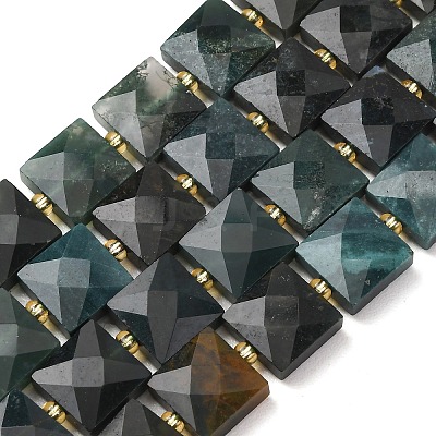 Natural Moss Agate Beads Strands G-F839-A24-01-1