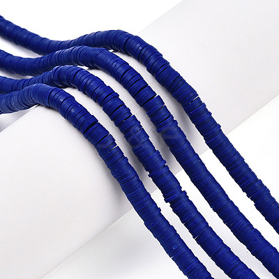 Handmade Polymer Clay Beads Strands CLAY-R089-6mm-112-1