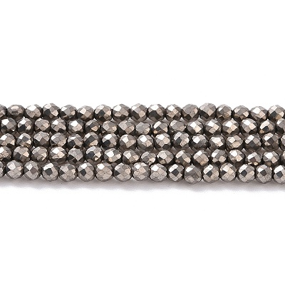 Electroplate Glass Beads Strands X-GLAA-H021-01A-FP12-1