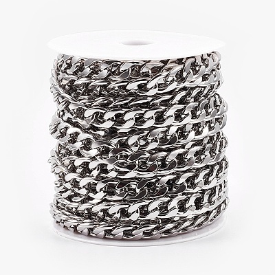 Tarnish Resistant 304 Stainless Steel Cuban Link Chains CHS-E013-17A-1