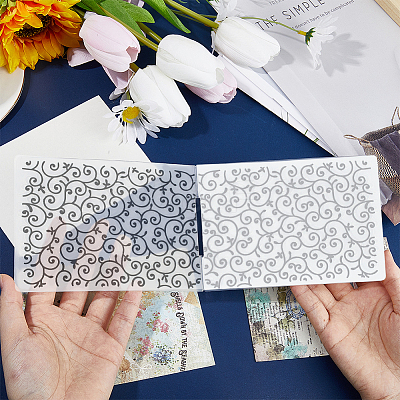 Plastic Embossing Folders DIY-WH0032-73-1