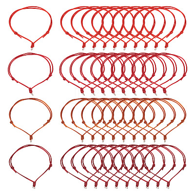 40Pcs 4 Colors Adjustable Nylon Cord Bracelets Making BJEW-TA00672-1