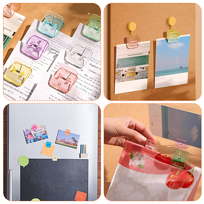 20Pcs 10 Colors Plastic Photo Paper Craft Clips AJEW-GA0009-87-1