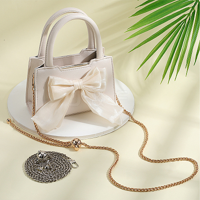 2Pcs 2 Colors Adjustable Alloy Wheat Chain Bag Handles FIND-CN0001-66-1