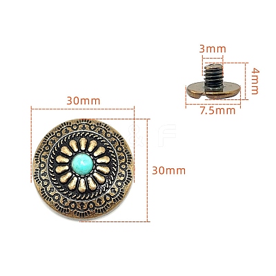 Alloy Decorative Buttons PW-WG1200D-07-1