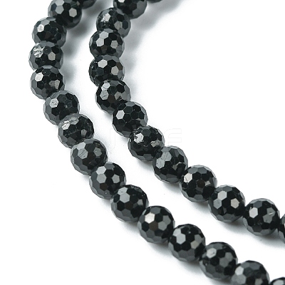 Natural Black Tourmaline Beads Strands G-F748-Y01-04-1