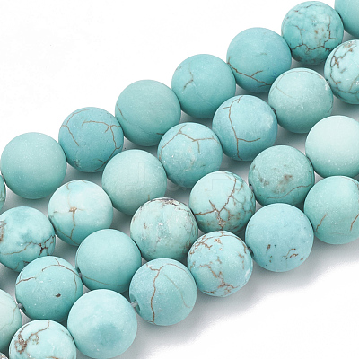 Natural Magnesite Beads Strands G-T106-187-1-1