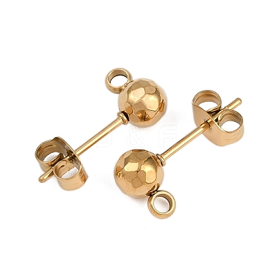 304 Stainless Steel Stud Earring Findings X-STAS-A119-06G-1