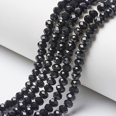Opaque Solid Color Glass Beads Strands X1-EGLA-A034-P4mm-D18-1