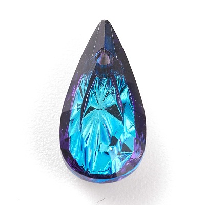 Embossed Glass Rhinestone Pendants GLAA-J101-06A-001BB-1