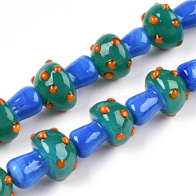 Handmade Lampwork Beads Strands X-LAMP-N024-09C-1