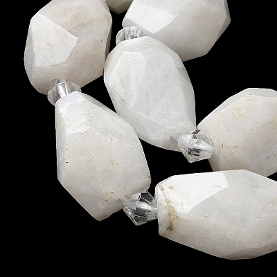 Natural Rainbow Moonstone Beads Strands G-H095-A07-01-1