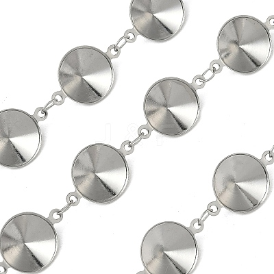 304 Stainless Steel Rhinestone Cup Chains CHS-K023-08B-P-1