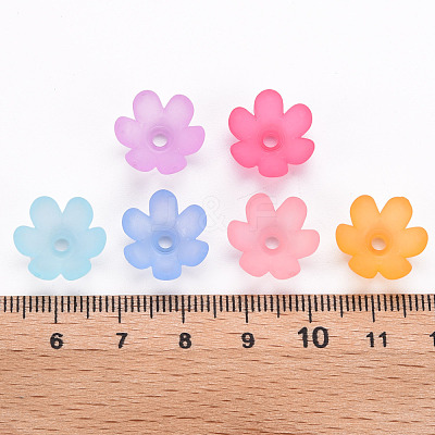 Frosted Acrylic Bead Caps MACR-S371-07A-1