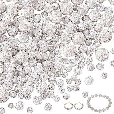 5 Styles Rhinsestone Clay Pave Beads RB-AR0003-20-1