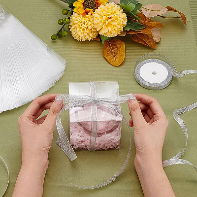 Transparent Plastic PET Box Gift Packaging CON-WH0052-9x9cm-1
