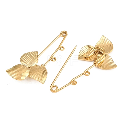 Trillium 304 Stainless Steel Safety Pins Brooch Findings SA-CBA098D-14C-G02-1