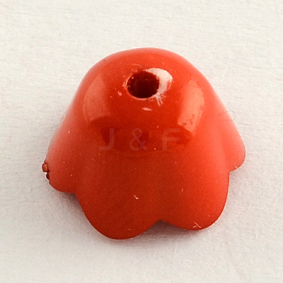 Opaque Acrylic Flower Bead Caps SACR-Q099-M45-1