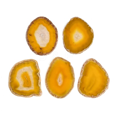 Dyed & Heated Natural Agate Slice Cabochons GG-CBAAF67-01D-1